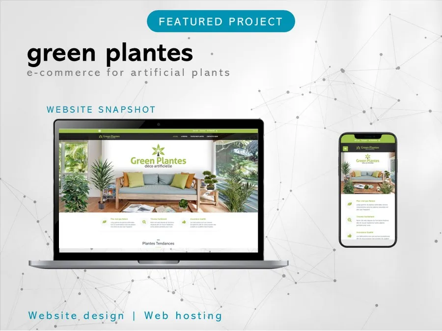 Site e-commerce Green Plant avec filtres produits et paiements sécurisés à Bruxelles Belgique